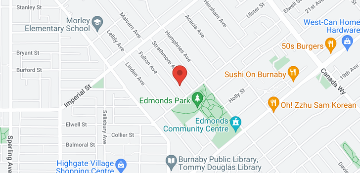 map of 6857 STRATHMORE AVENUE